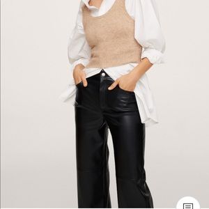 Leather mango pants